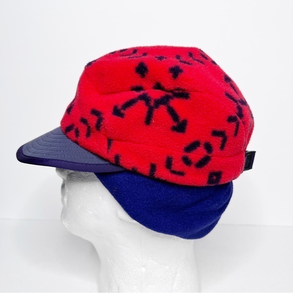 Vintage Patagonia 5 Panel Duck Bill Hat Synchilla Fleece Snowflake 90’s USA L
